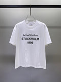 Acne Studios Stockholm 1996 Front Print Crew‑Neck Short‑Sleeve T‑Shirt