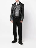 Alexander McQueen panelled biker jacket