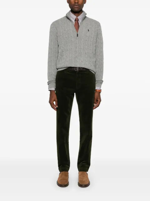 Polo Ralph Lauren cable-knit cotton quarter-zip jumper