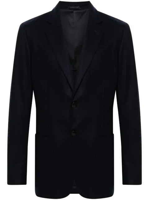 Giorgio Armani unlined single-breasted stretch cashmere jacket with two buttons