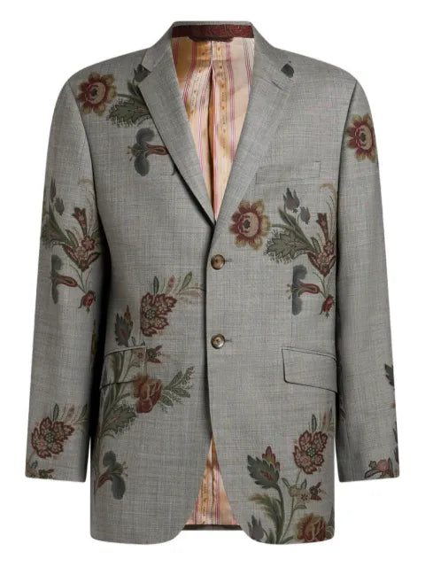 ETRO floral-print single-breasted jacket