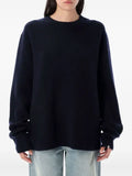 extreme cashmere ribbed round-neck sweater