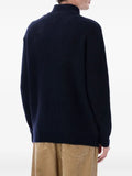 colorful standard half-zip ribbed sweater