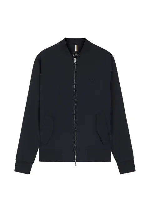 BOSS mercerised-cotton zip-up sweatshirt with Double B Monogram