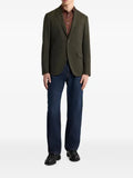 ETRO single-breasted wool jacket with placed print