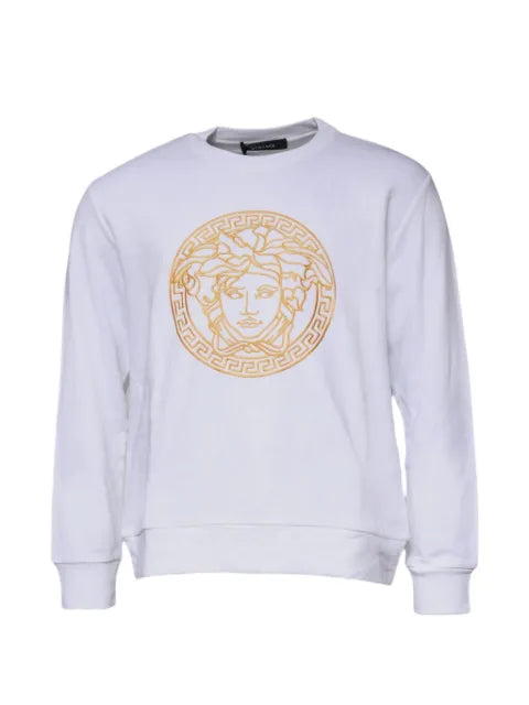 Versace Medusa-embroidered crew-neck sweater
