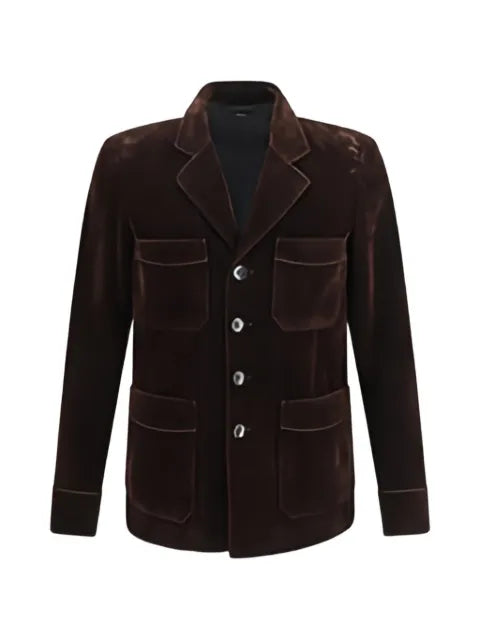 TOM FORD peak-lapel patch-pocket jacket