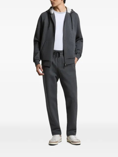 Peserico zip-up drawstring hoodie