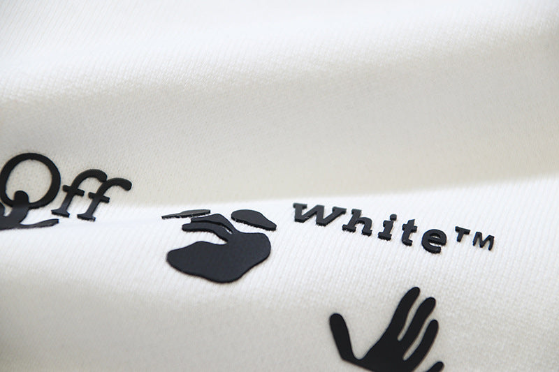 Off-White Hand and Letter Graphic Casual Shorts Unisex