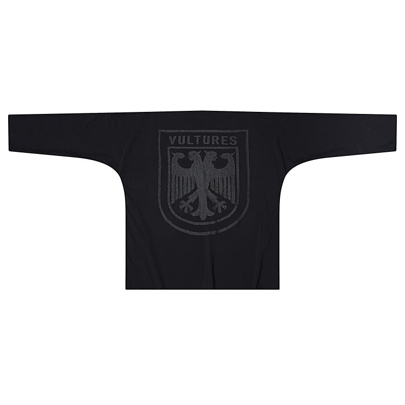 Kanye Vultures Album Graphic Cut-and-Sew Long Sleeve Crewneck T-Shirt