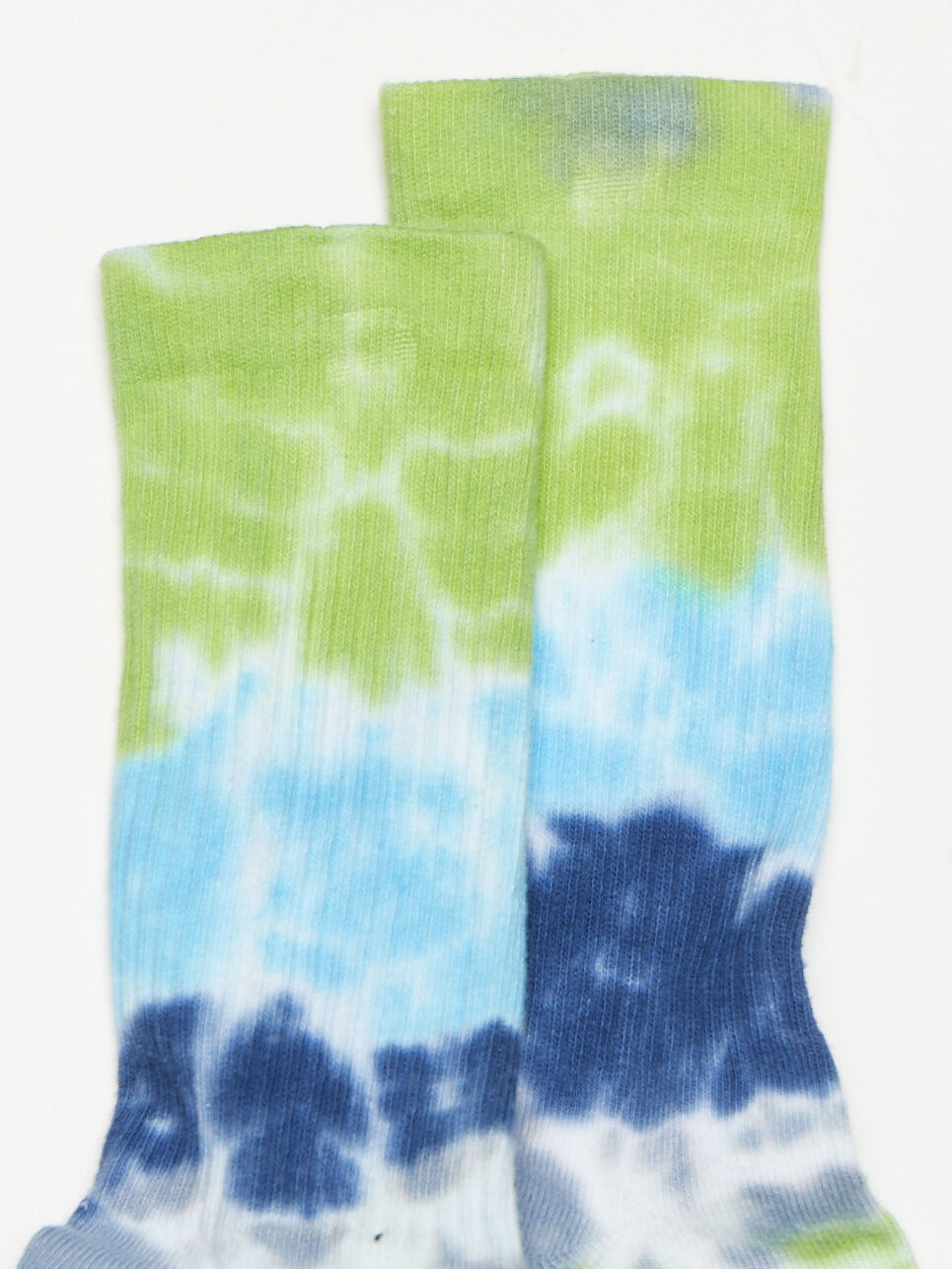 TIE DYE CALF SOCK BLUE/GREEN