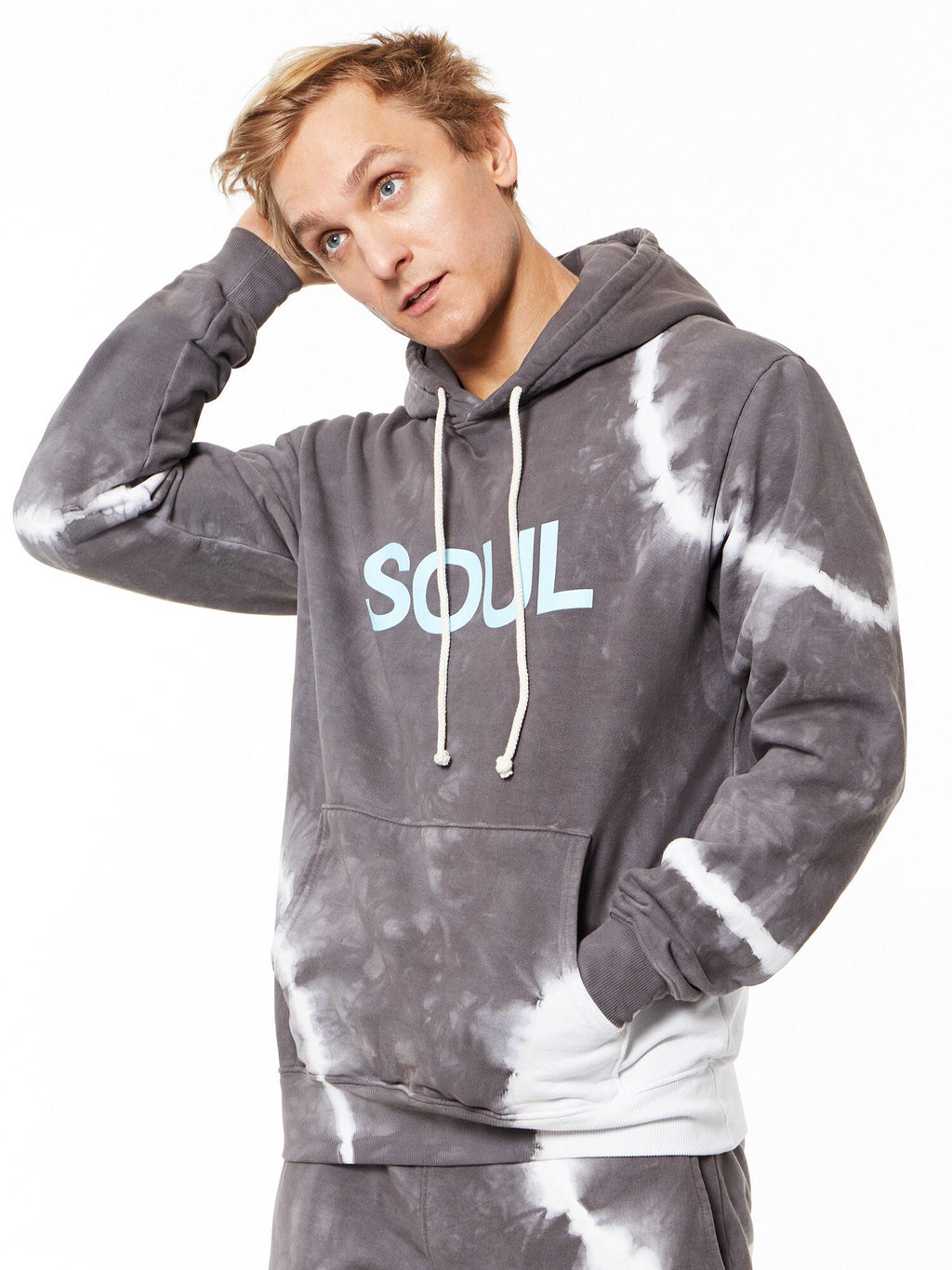 KINGSLEY HOODIE GREYWHITE