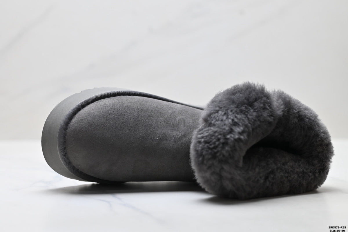 UGG Classic Mini Heritage Fluff Buckle Boots