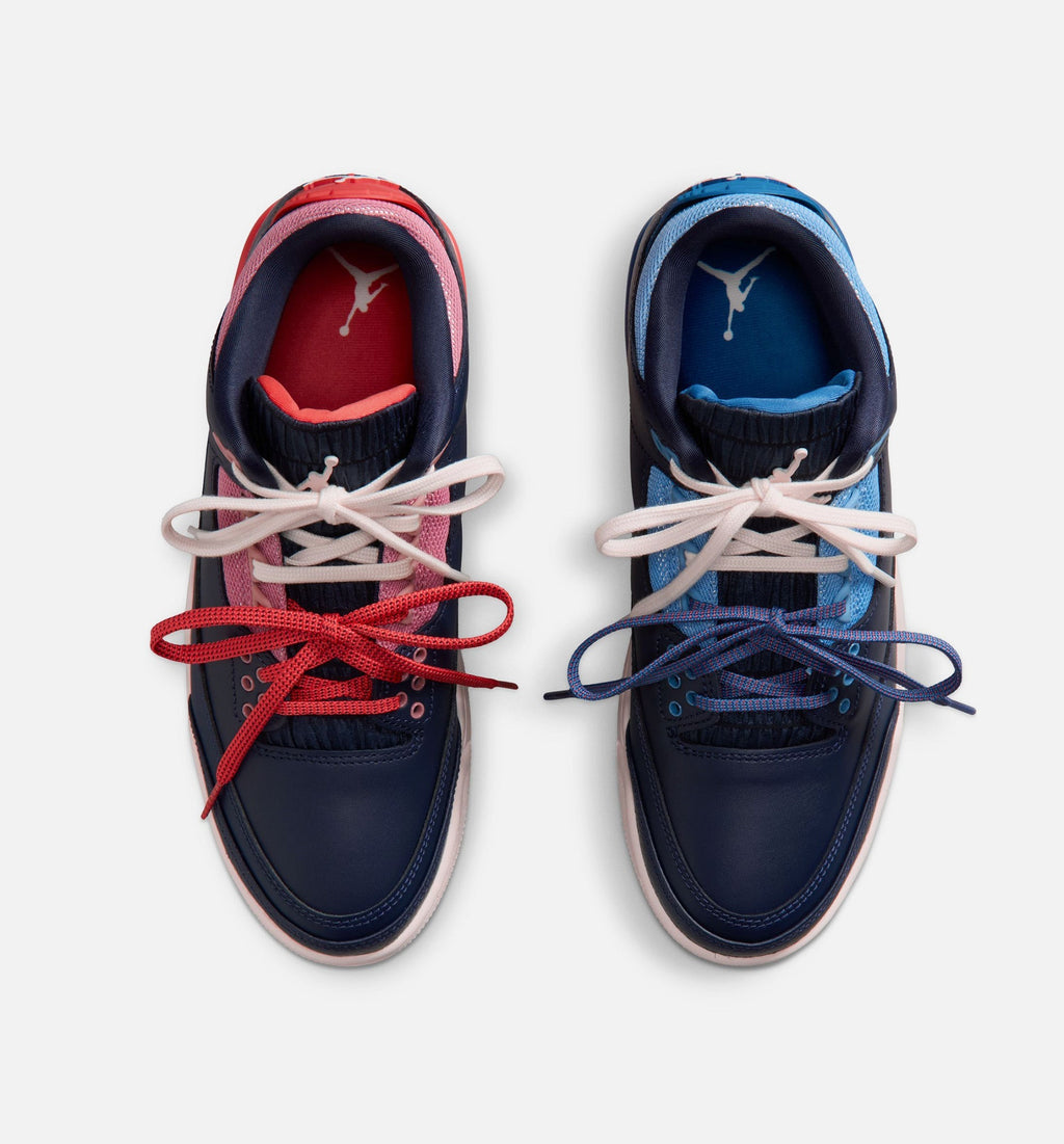 Air Jordan 3 Retro 'Sport Renaissance' - Women's Lifestyle Sneaker (Obsidian/Chalk/Track Red)