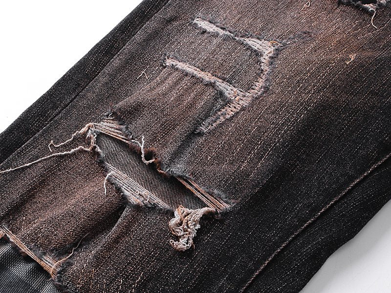 Purple Brand Black Distressed Skinny Jeans