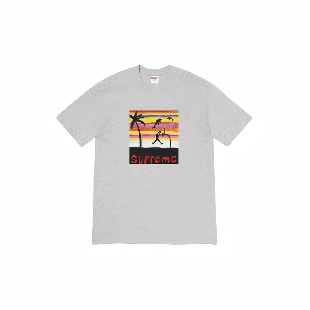 Supreme Spiral Sunset Palm Graphic T-Shirt