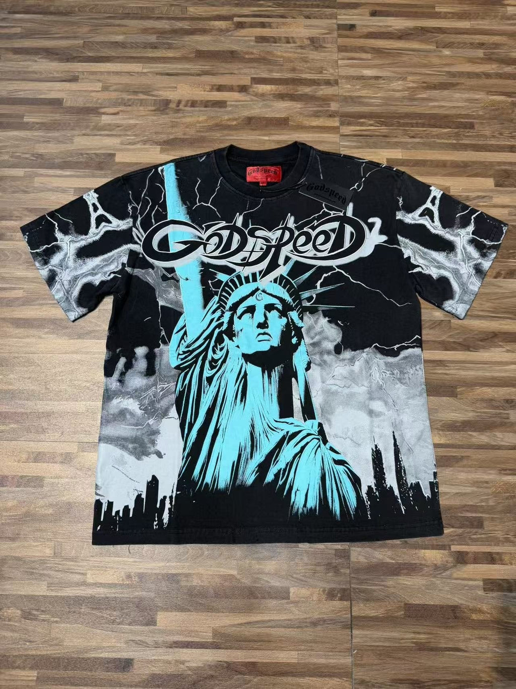 Godspeed Statue of Liberty Graphic T-Shirt