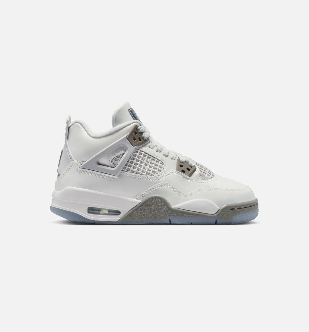 Air Jordan 4 Retro Blue Chill – Grade School Lifestyle Shoe in Photon Dust/Blue Chill/Flat Pewter/White/Blue Tint