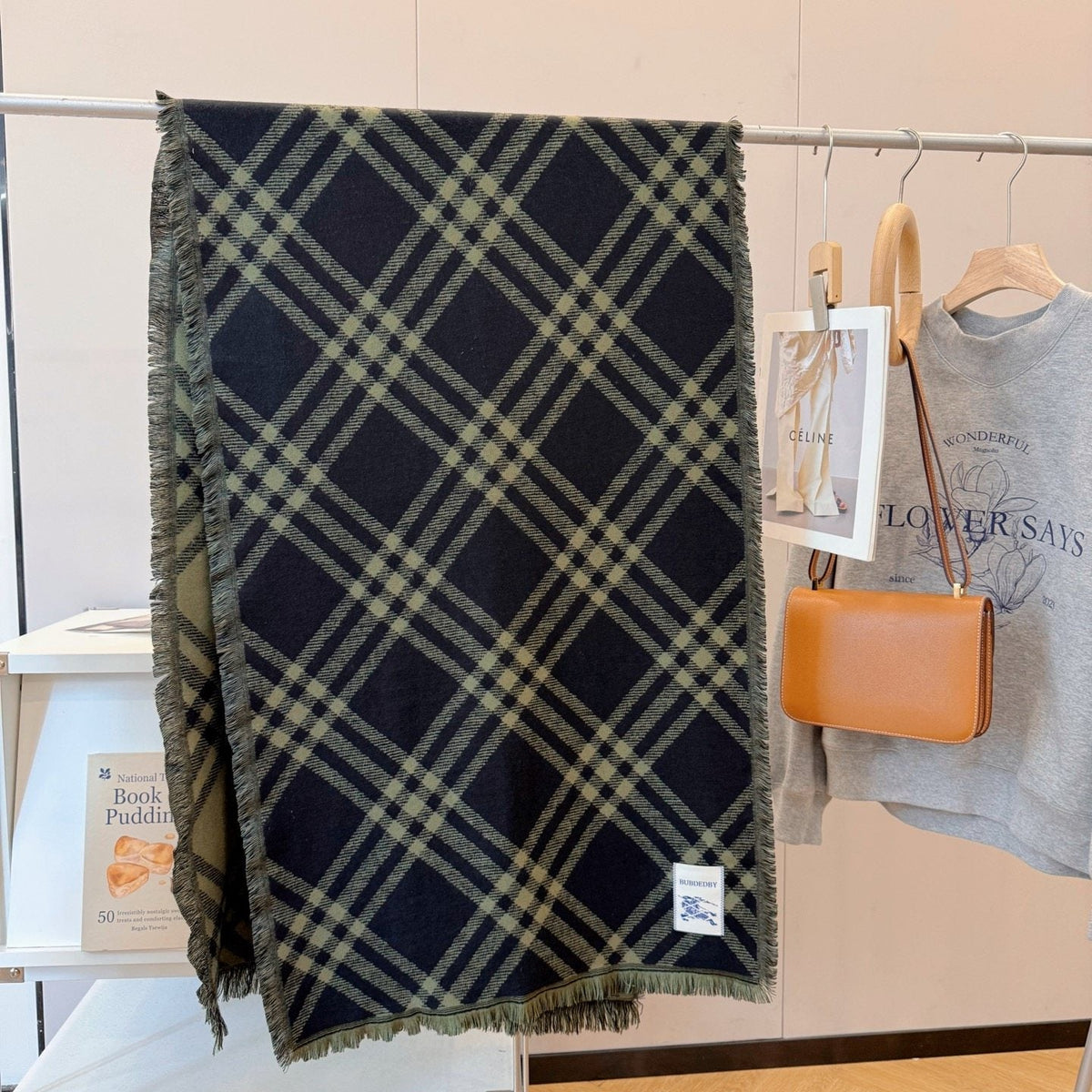 Burberry Plaid Fringed Scarf