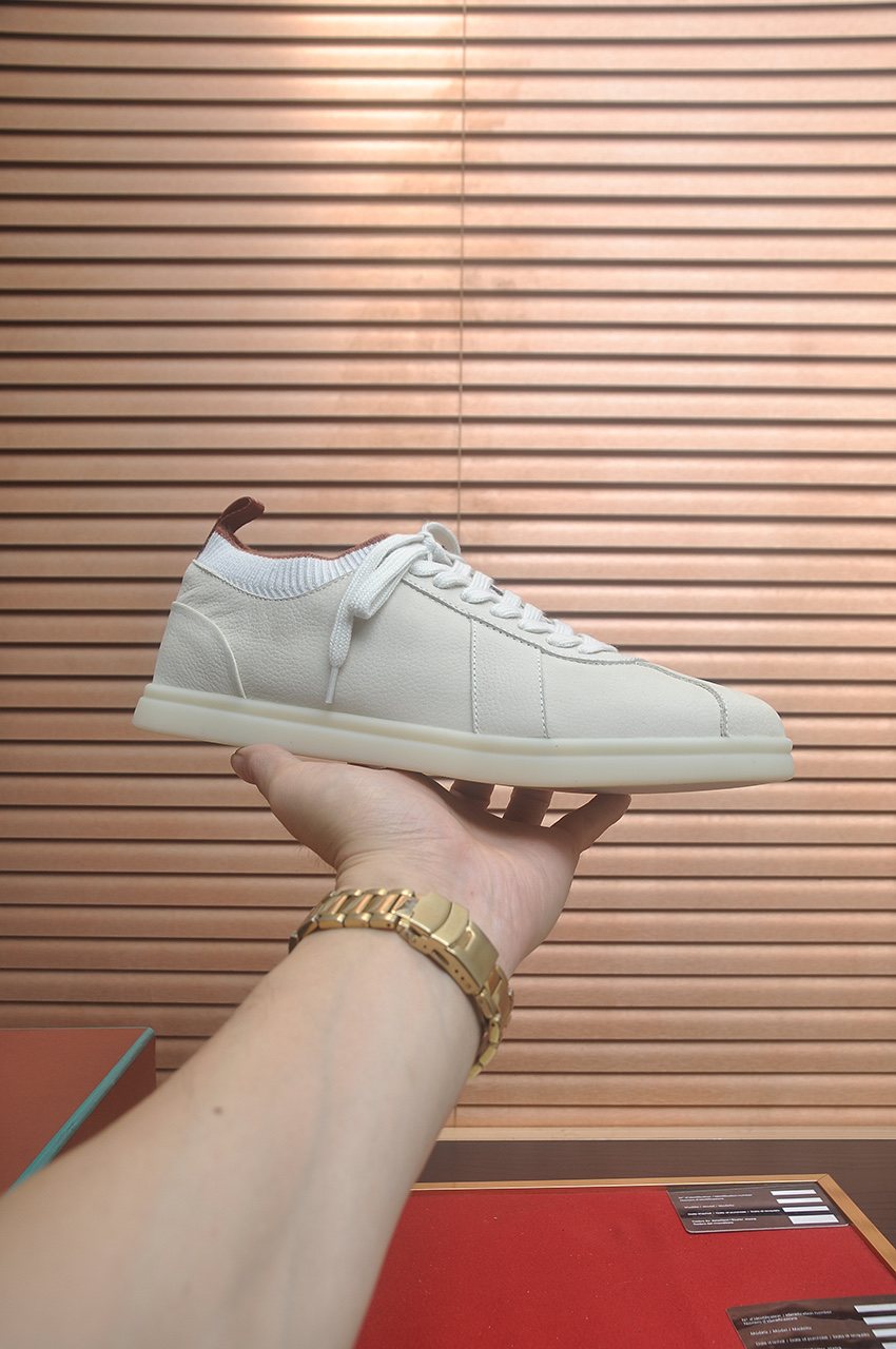 Loro Piana Low-Top Lace-Up Sneakers - Low-Profile Rubber Sole