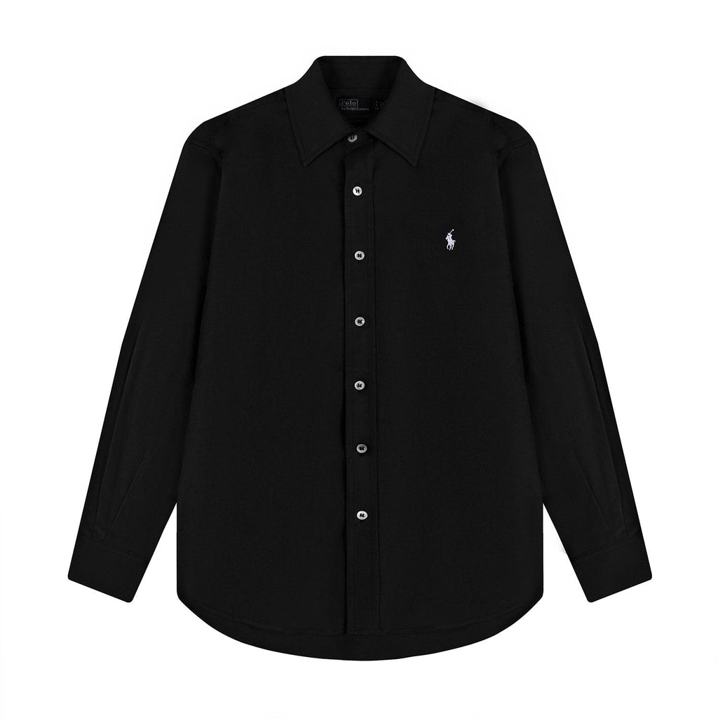 Ralph Lauren Embroidered Cotton-Blend Slub Linen Long-Sleeve Shirt