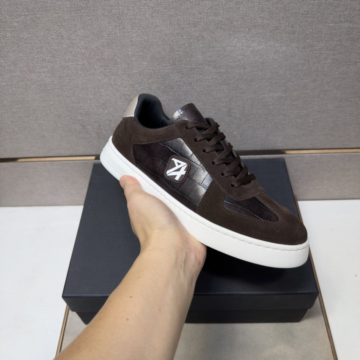Armani Exchange Men's Paneled Low-Top Sneakers