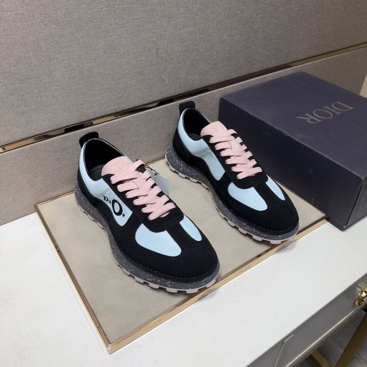 Dior Men's Paneled Lace-Up Sneakers