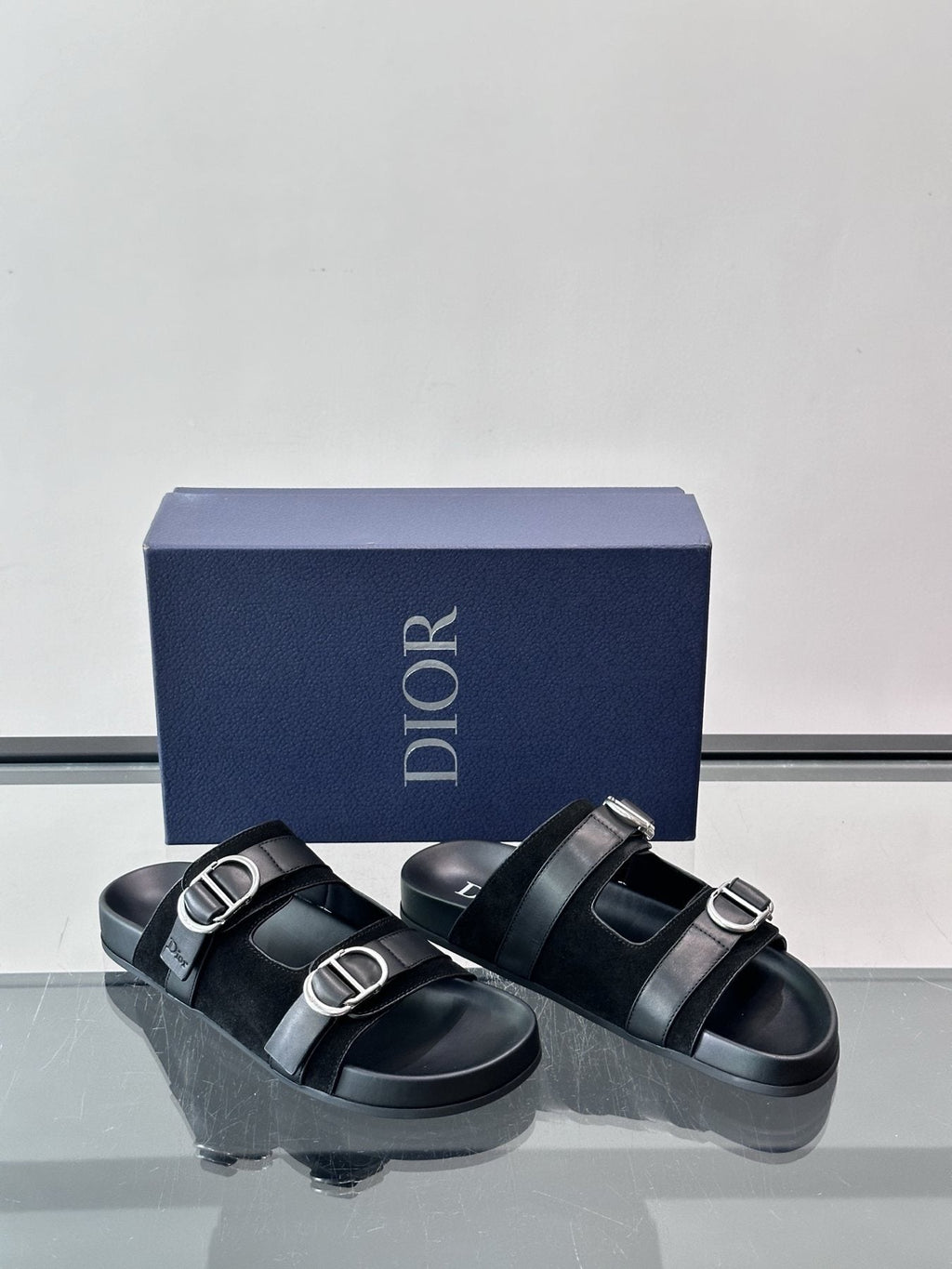 Dior Two-Strap Buckle Sandals