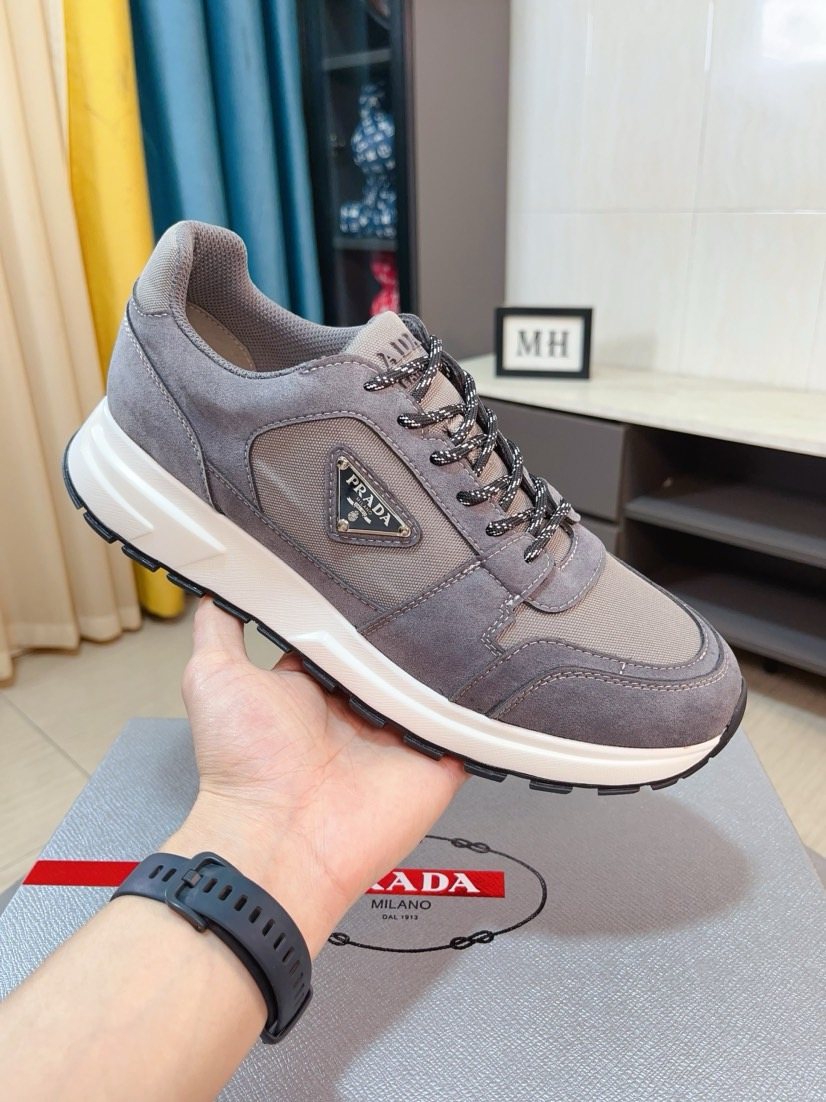 Prada Men's Paneled Low-Top Sneakers