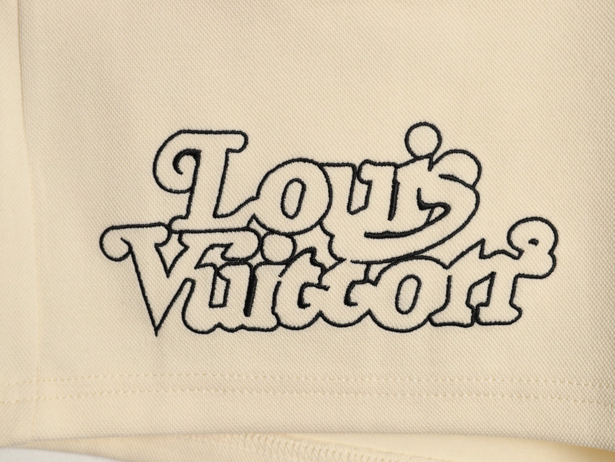 Louis Vuitton Dual-Logo Drawstring Shorts - Cream